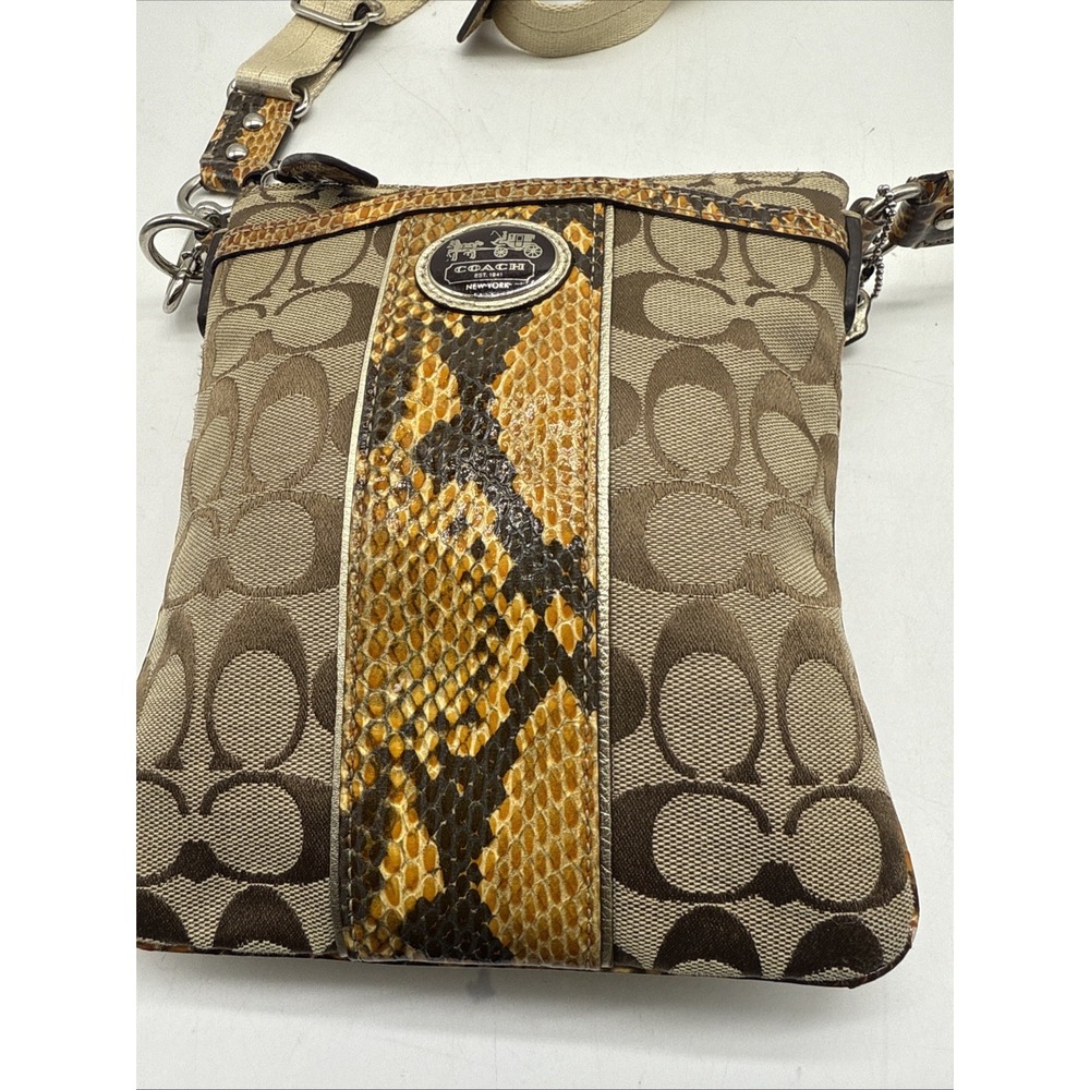 Coach Sutton Signature Python Swingpack Crossbody… - image 3